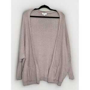 Evereve Dolman Sleeved Cardigan Sweater Knotty Texture Dusty Rose Blush Size L